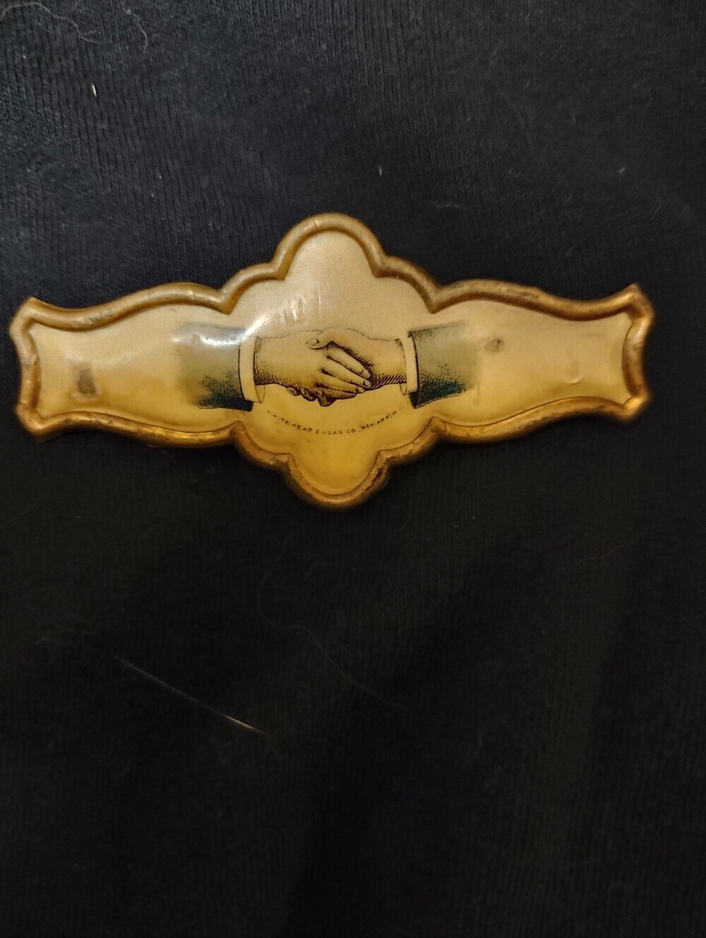 Antique Whitehead And Hoag- Fraternal Handshake Pin